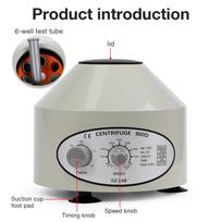 EU US UK Plug Electric Centrifuge 4000rpm Centrifuge 6*10ml Plasma Serum PRP PRF Separate Machine Timing Low Speed Centrifuge US Plug