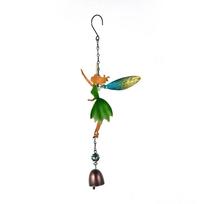 Creative Retro Fairy Angel Wind Chimes Realistic Hanging Fairy Wind Bell Handmade Romantic Metal Windchimes Balcony žalia