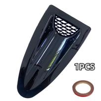 For NISSAN SKYLINE R32 R33 R34 V35 V36 GTR Style Engine Hood Vent Louvers Air Scoop Bonnet Vent Air Intake Cover Carbon Black 1pcs-Glossy Black
