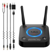 1Mii Bluetooth siųstuvas, skirtas vienu metu prijungti du aptX aptX Low USB optinius, koaksialinius belaidžius garso siųstuvus iš televizoriaus į Bluetooth juoda
