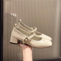 PU Odos Mary Janes Batai Moterims Lolita Batai Pavasaris Ruduo Elegantiški Sagtis Dirželis Batai Ponios Seklūs Atsitiktiniai Streetwear Mokasinai 39 ruda