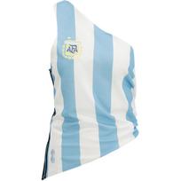 Adidas Argentinos raidžių logotipas Dryžuoti berankoviai vieno peties marškinėliai Moteriški viršutiniai drabužiai KE2295 XL white