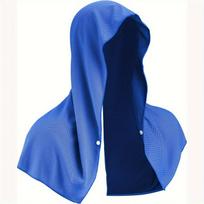 U-shaped Cool-Feel Hooded Towel safyro mėlyna spalva