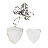 1/2/3Pcs Triangle Keychain Guitar Pick Holder Clear Case Heart Shaped Portable Guitar Pick Organizer Keychain 1pc B