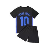 25--26 Bar S Black No. 10 Club Football Suit Children'S Suit Size 14-30 Size 14 yards/90