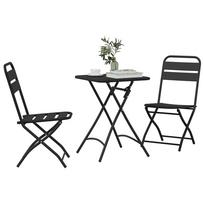vidaXL Bistro Set 3 pcs Anthracite Steel