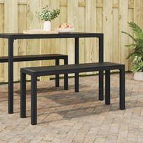 Garden Bench Black 100 x 28 x 45 cm Steel