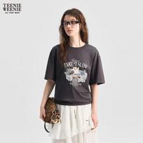 Teenie Weenie Bear Letter T-shirt M medžio anglis