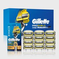 ProShield geltonos skustuvo ašmenys 12 vnt. pakuotė + Nemokamas ProShield Power skustuvas
