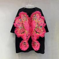 Thai trendy brand summer new foreign style heavy industry sequin dress women's loose splicing mesh medium and long skirt One size fits all juoda