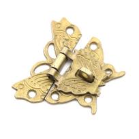 1PCS Wooden Jewelry Box Case Locks Retro Vintage Butterfly Latch Catch Lock Hasp Pad Chest Tools