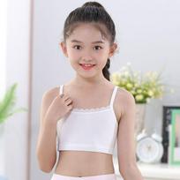 The first stage underwear female students sling vest female children development period bra primary school girls tube top L geltona