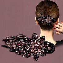 Plaukų segtukas moterims Elegantiškas ančiukų griebtuvas ir suktukas 1 pc violetinė