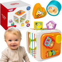 Woopie Baby Montessori elastingas sensorinis kubas 4in1