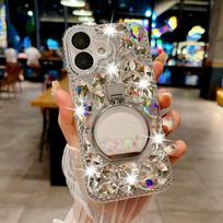 Suitable for IPhone16promax Phone Case, Luxurious Water Diamond, Apple 15 Perfume Bottle Stand, 14 High-end Feel iPhone 6plus/6Splus brown