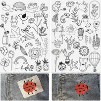 Bohemian Style, Multiple Patterns, Water-soluble Embroidery, Stabilizer, Stitched Embroidery Paper, DIY Embroidery, Handmade Drawing Template gray