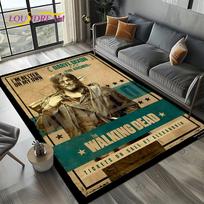 TWD The Walking Dead Rick Daryl Siaubo TV Kilimas Kilimas Svetainei Miegamajam Namams Sofos Dekoravimui, Vaikų Zonos Kilimas Neslystantis Grindų Kilimėlis 40x60cm( 15x23in )