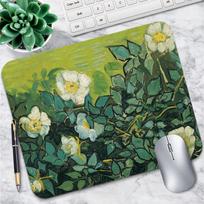 Mouse Pad, Small Lockstitch, Rubber Text, Oil Painting, Thickened Laptop For Use. One Size žalia
