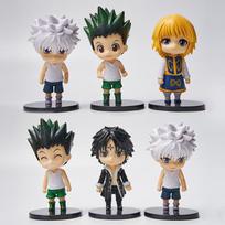 6 vnt./1 rinkinys Anime HUNTER×HUNTER figūrėlė Killua Zoldyck žaislas Chrollo Lucilfer modelis GON FREECSS lėlė veiksmo figūrėlė Kurapika kolekcija No box