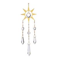 Large Sun Crystal Sun Catcher Wind Chime, Prism Sun Catcher for Windows Hanging Decor, Rainbow Maker for Ceiling Garden Home Indoor Ornaments B
