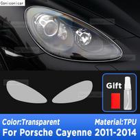 For Porsche Cayenne 2011- Car Exterior Headlight Anti-scratch Front Lamp Transparent TPU Protective Film Accessories Transparent