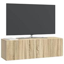 Wall Mounted TV Cabinet in Sonoma Oak 98 x 31 x 30 cm