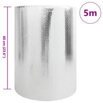 vidaXL Radiator Heat Reflector Foil Silver 5 x 0.6 m Polyethylene