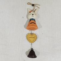 Handmade Rabbit Wind Chimes Resin Cartoon Door Ornament Elegant Rabbit Pendant  Bedroom Boy