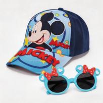 Disney 2-piece Hat + Glasses Disney Mickey Mouse Generally Suitable As A Birthday or Holiday Gift hat+sunglasses black