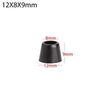 10 pcs Safe Cabinet Speaker Black Protective Pad Tapered Furniture Slip Feet PVC  Foot Mat 12X8X9mm