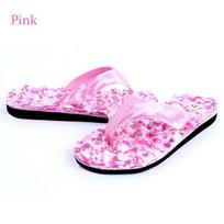 New Couple Flip-flops Female Camouflage Slippers Casual Flat Slippers Summer Beach Massage Slippers 36 rožinė