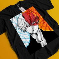 Shoto Todoroki T-Shirt My Hero Academia Bakugo Katsuki Tee Anime Dabi Deku Shirt 4XL