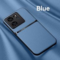 dėl „Xiaomi 13T Pro“ dėklas odinis magnetinis automobilio laikiklis telefono dėklas „Xiaomi 13T mi113 mi 13 t pro xiaomi13t atsparus smūgiams galinis dangtelis For Mi 13T mėlyna