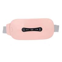 Lightweight to Carry Menstrual Heating Pad Abdominal Vibration Massager Cordless Warm Palace Waist Belt Device for Women Period Cramps rožinė
