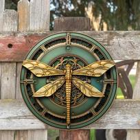 Celtic Dragonfly Round Metal Wall Art Home Decor Aluminum Wall Sculpture 20x20