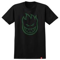 Spitfire Wheels BIGHEAD LOGO Skateboard T Shirt BLACK/GREEN Unisex T-Shirt S black
