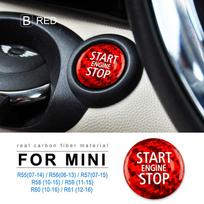 Automobilio uždegimo jungiklis Variklio paleidimo/sustabdymo raktų skylutė Mini Cooper R55 R56 R57 R60 skydelio apdailos lipdukas Anglies pluošto interjeras for R55