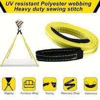 2pcs 10feet Lift Sling Straps, Lifting Straps Nylon Recovery Strap Sling Winch Strap 2pcs 10feet
