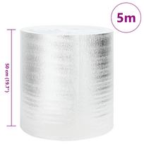 vidaXL Radiator Reflector Foil Silver 5 x 0.5 m Polyethylene
