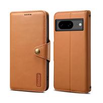 Denior Applicable Pixel8/7/6Pro Mobile Phone Case Google 7A Flip Wallet Holder 8A Protective Case Cowhide Pixel 8 Pro chaki