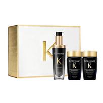 Kerastase toiletry set Black Diamond Key Source Cleansing and Care [Black Diamond] New version of hair care essential oil 75ml + shampoo 80ml + 80ml juoda