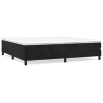 vidaXL Box Spring Bed with Mattress Black 200x200 cm Velvet