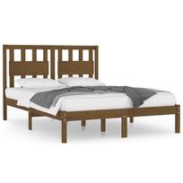 Solid Wood Bed Honey Brown Pine 200x200 cm