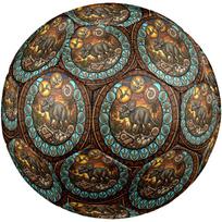 Prehistoric Glass Round Football Size 5 Adult Ball Suitable for Training Matches and Outdoor Team. įvairiaspalvis