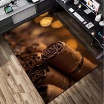 1Pc Cigar coffee beans pattern Rug - home decoration Carpet For Living Room Bedroom Flooring Computer Chair Area Rug 40x60cm( 15x23in )