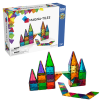 Magnetinis konstruktorius Magna-Tiles Clear Colors, 100 vnt., įvairių spalvų