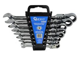 Terkšlinių kombinuotų raktų rinkinys Geko G10338, 8 - 22 mm