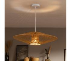 Brilagi - LED liustra ant laido CERIA BOHO 1xE27/40W/230V Ø 70 cm balta/ruda