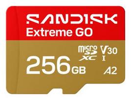 SANDISK Extreme GO microSDXC UHS-I Card 256GB MicroSD 240MB/s Read / 160MB/s Write 5K video