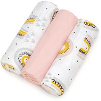 T-TOMI TETRA Cloth Diapers HIGH QUALITY medžiaginės sauskelnės Rainbow 70x70 cm 3 vnt.